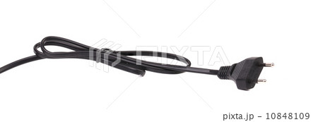 Close up of black electric cable Close up of black electric cable 10848109