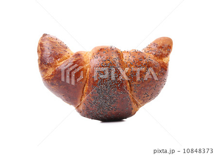 Appetizing croissant with poppy. 10848373