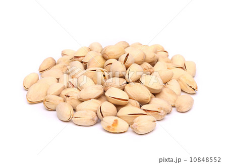 pistachios heap on the white background close-up pistachios heap on the white background close-up 10848552