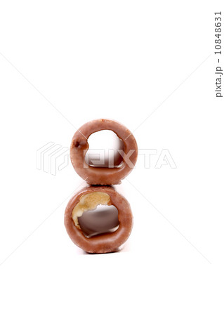 Waffle rolls coated chocolate as 8. Waffle rolls coated chocolate as 8. 10848631