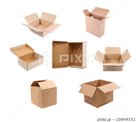 Opening variety carton boxes. Opening variety carton boxes. 10849332