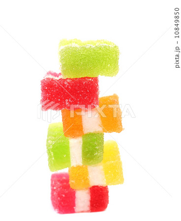 Stack of different fruit-paste candies Stack of different fruit-paste candies 10849850
