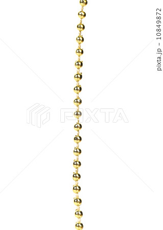 String of golden beads. 10849872