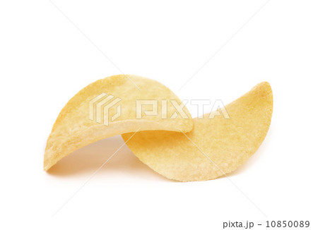 Potato chips on white background 10850089