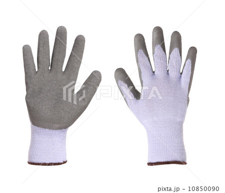 Rubber protective gray glove. 10850090