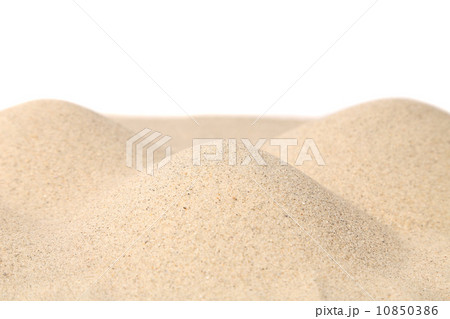 several sandy hills on a white background 10850386
