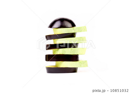 Slices of zucchini and black eggplant. 10851032