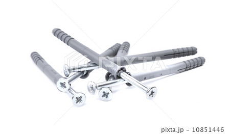 Bunch of screws and dowels. Bunch of screws and dowels. 10851446