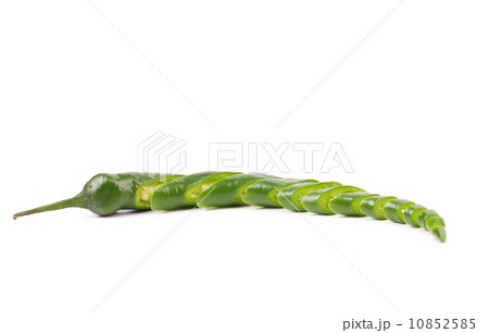 Slices of green chilli pepper 10852585