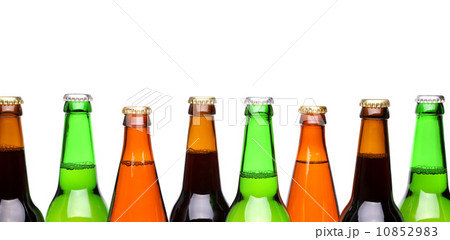 Row from beer bottles. Row from beer bottles. 10852983