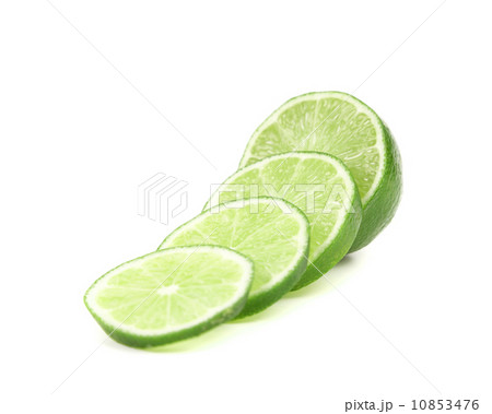 Limes sliced isolated on a white background. 10853476