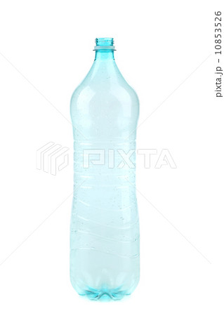 Empty opened plastic bottle. 10853526