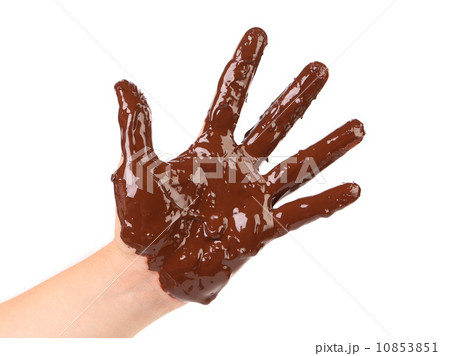 Chocolate hand. 10853851