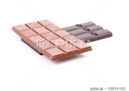 Dark and milk chocolate bar. 10854191