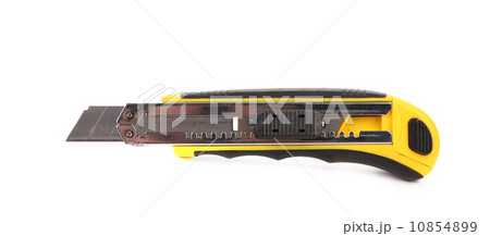 Yellow office knife. 10854899