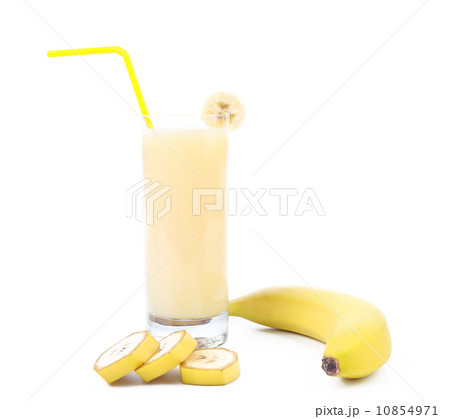 Slices of banana and juice. Close up. Slices of banana and juice. Close up. 10854971