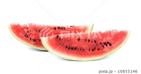Slices of watermelon on a white background Slices of watermelon on a white background 10855146