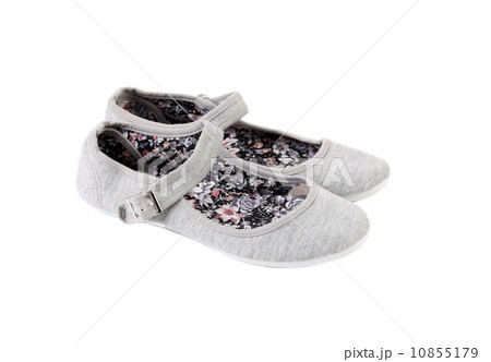 Gray summer girl shoes. 10855179
