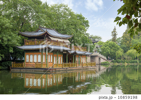 shady bower on the west lake in hangzhou,China 10859198