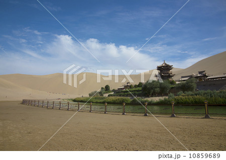 Chinese Dunhuang Crescent Lake 10859689
