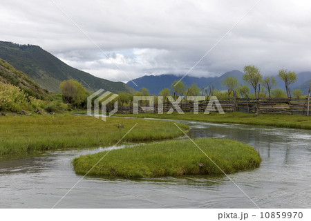 Mountain river rural scenery tibet Mountain river rural scenery tibet 10859970