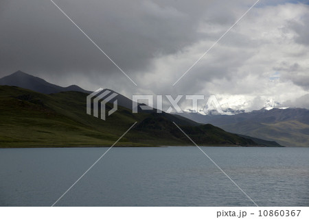 Snow lake in Tibet 10860367