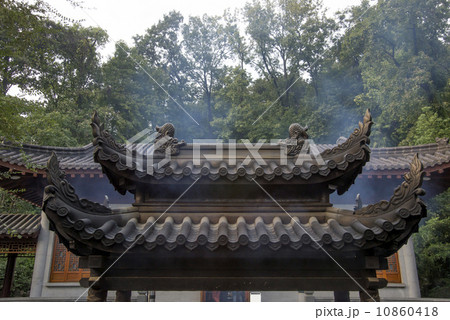 Smoky Chinese temple 10860418
