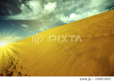 Desert Sunset Footprints 10861662