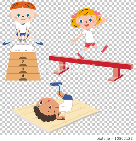 運動をする子供 運動をする子供 10863128