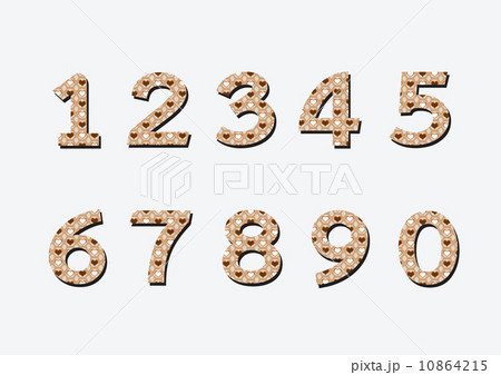 Numbers set in illustration , abstract number Numbers set in illustration , abstract number 10864215