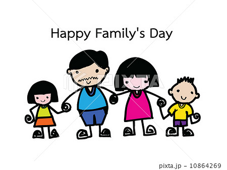 Happy family 's day  father, mother, son , girl idea design 10864269