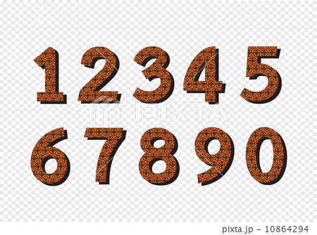 Numbers set in illustration , abstract number Numbers set in illustration , abstract number 10864294