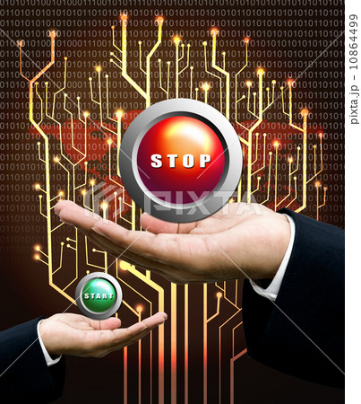 Stop button concept Stop button concept 10864499