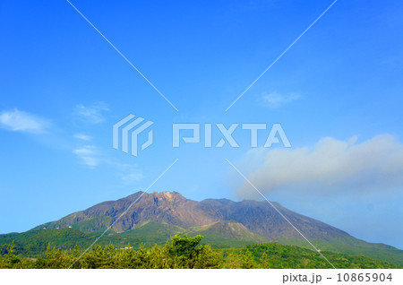 青空と桜島 10865904