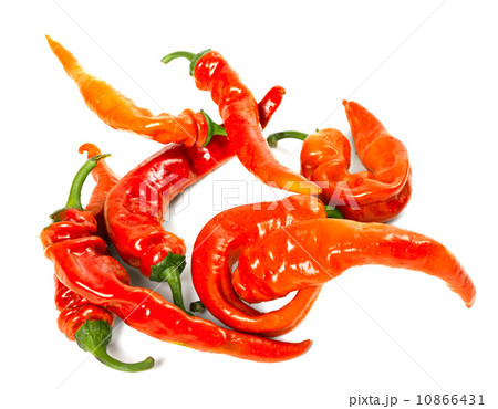Red chili peppers with water drops Red chili peppers with water drops 10866431