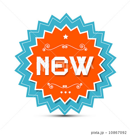 Paper Vector Sticker - Label with New Title 10867092