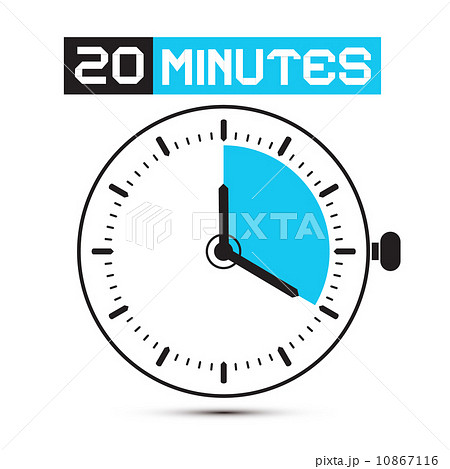 Twenty Minutes Stop Watch - Clock Vector Illustration Twenty Minutes Stop Watch - Clock Vector Illustration 10867116