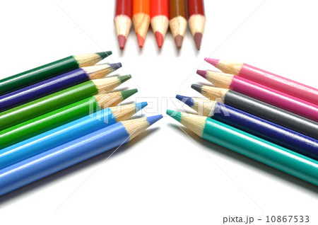 Colorful pen pattern on white background  10867533