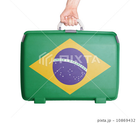 Used plastic suitcase with stains and scratches Used plastic suitcase with stains and scratches 10869432