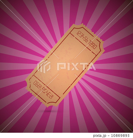 Empty Ticket Illustration on Retro Pink Background Empty Ticket Illustration on Retro Pink Background 10869893