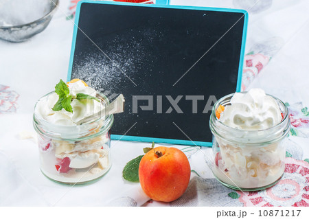 Dessert with merengue and berries 10871217