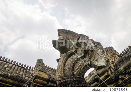 Naga Statue at  Phanom Rung temple in Buriram 10871343
