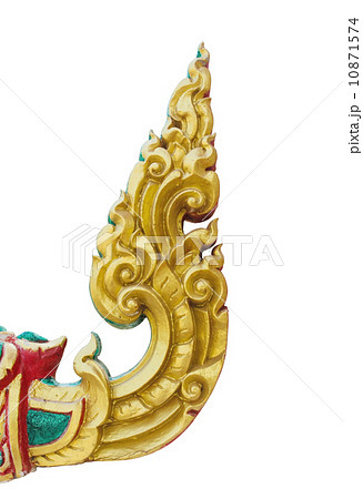 Isolated thai traditional gold stucco 10871574
