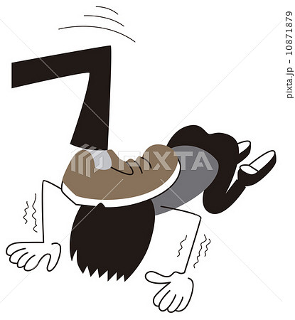 土下座する男性を足蹴にするのイラスト素材