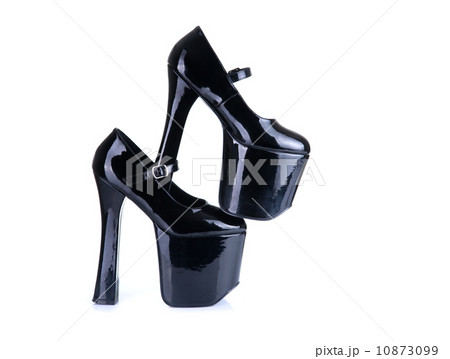 Black high heel fetish shoes 10873099