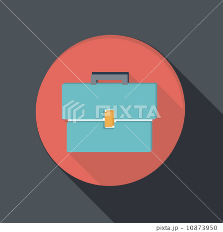 paper flat icon with a shadow, briefcase 10873950