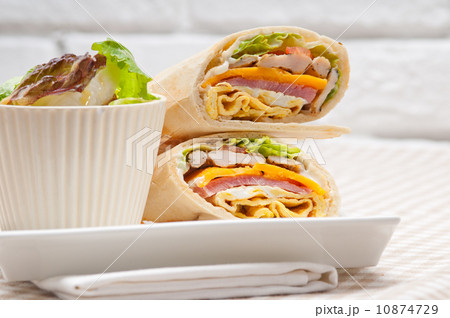 club sandwich pita bread roll 10874729