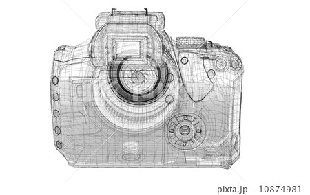 Black digital camera isolated Black digital camera isolated 10874981