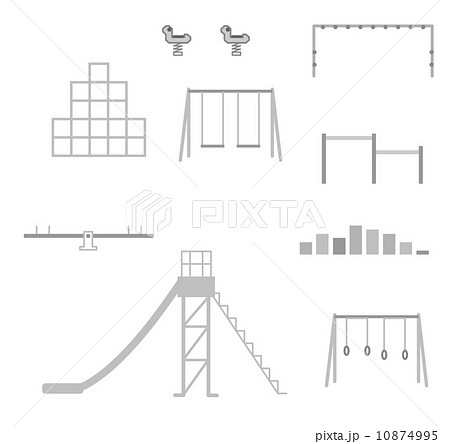 公園の遊具のイラスト素材