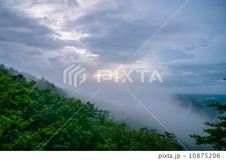 crowders mountain views with clouds and fog 10875206
